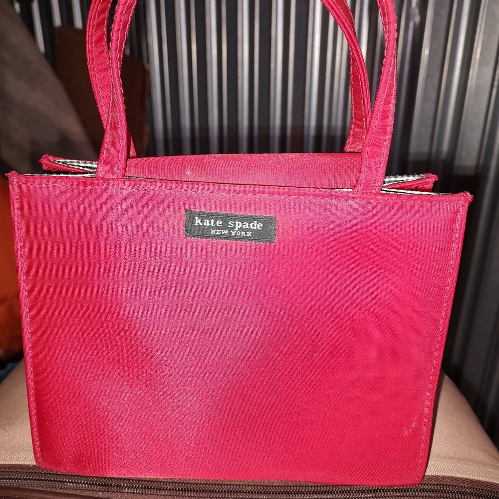 Kate Spade bright pink satin bag